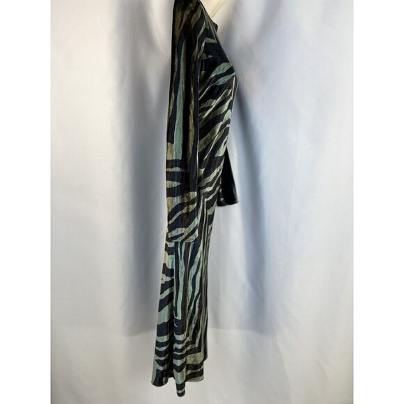 NWT Michelle Mason Velvet Zebra Cutout Backless Midi Dress $780 - Picture 10 of 16